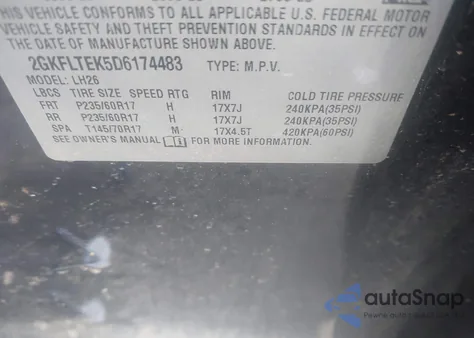 2013 GMC Terrain Sle-2 из США, поврежденный, VIN 2GKFLTEK5D6174483